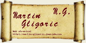 Martin Gligorić vizit kartica